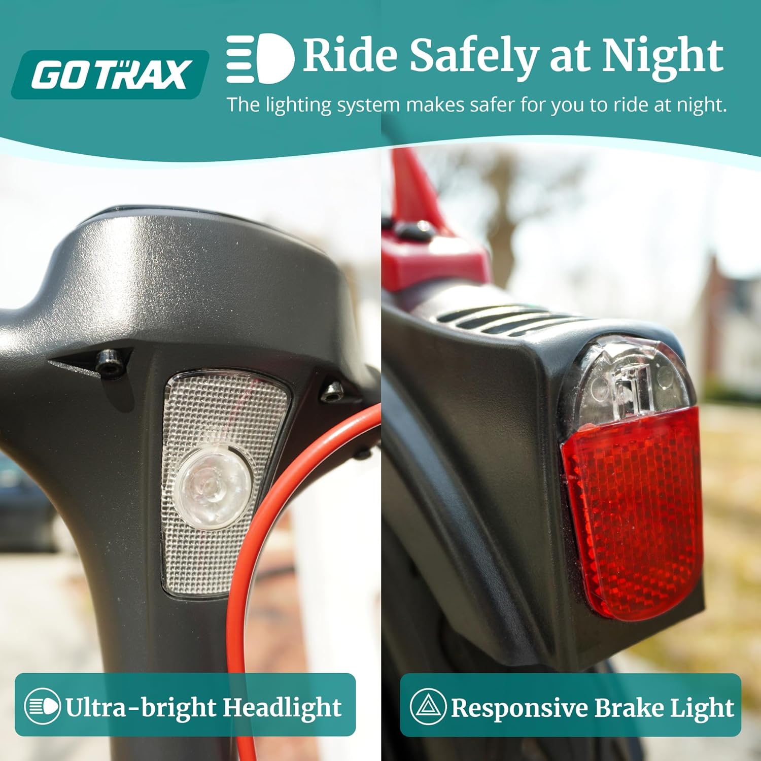 electric scooter Gotrax APEX XL ride safety at night