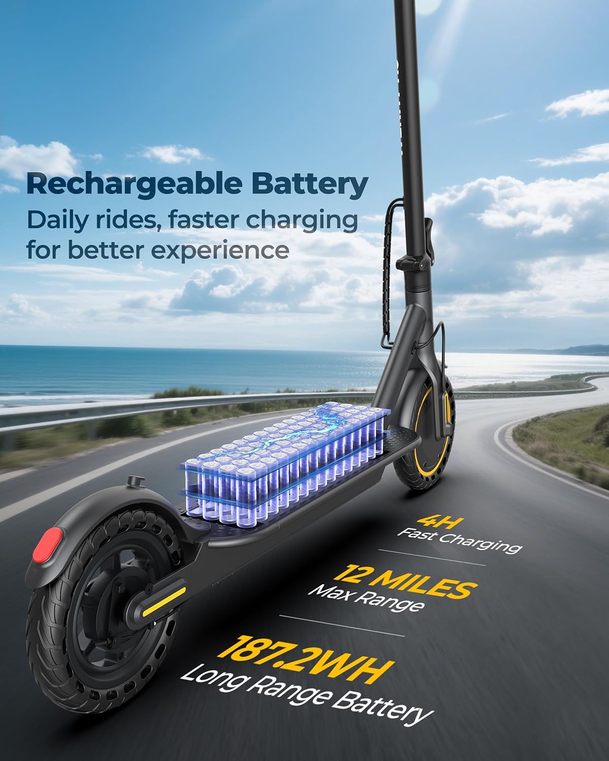 electric scooter WERHY H5 rechargeable battery