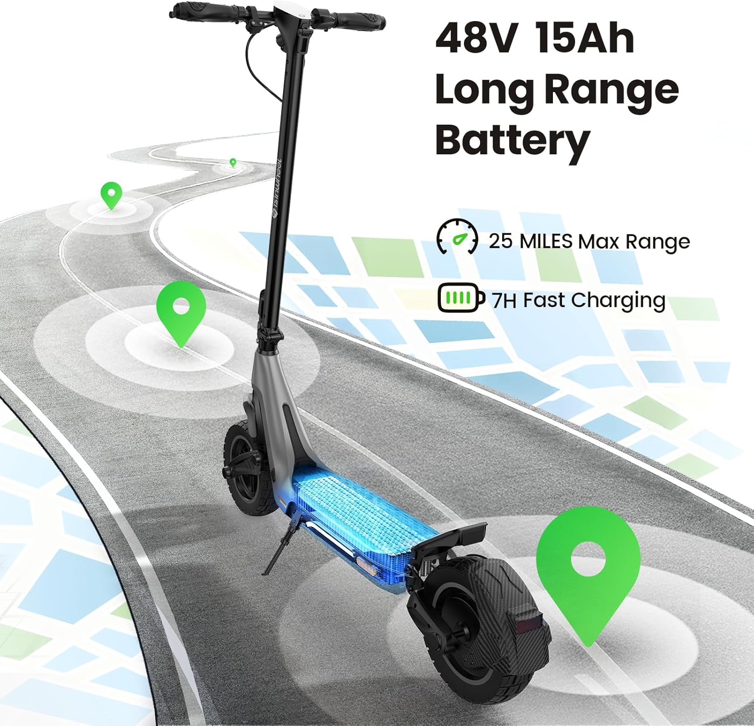 off-road electric scooter isinwheel z1 long range battery