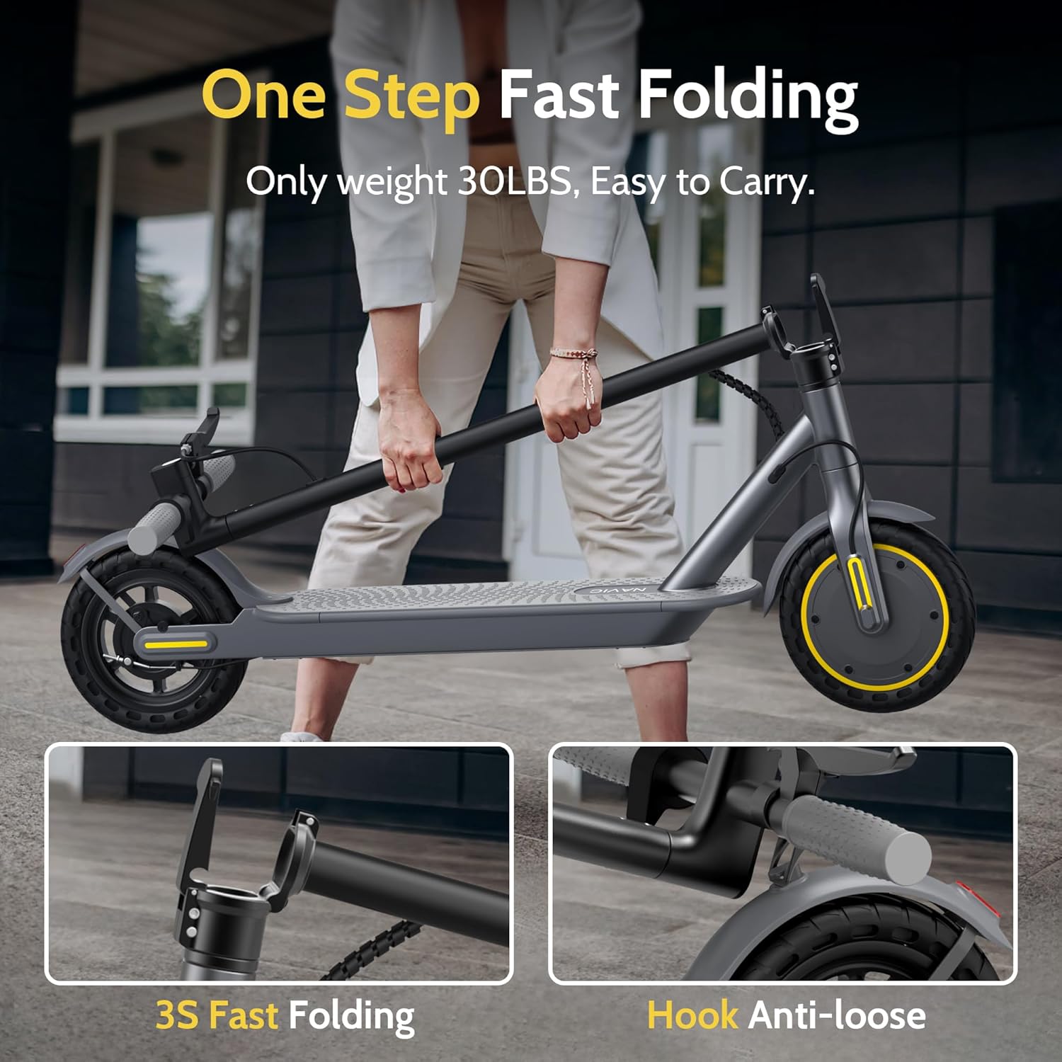 electric scooter NAVIC T5 one step folding