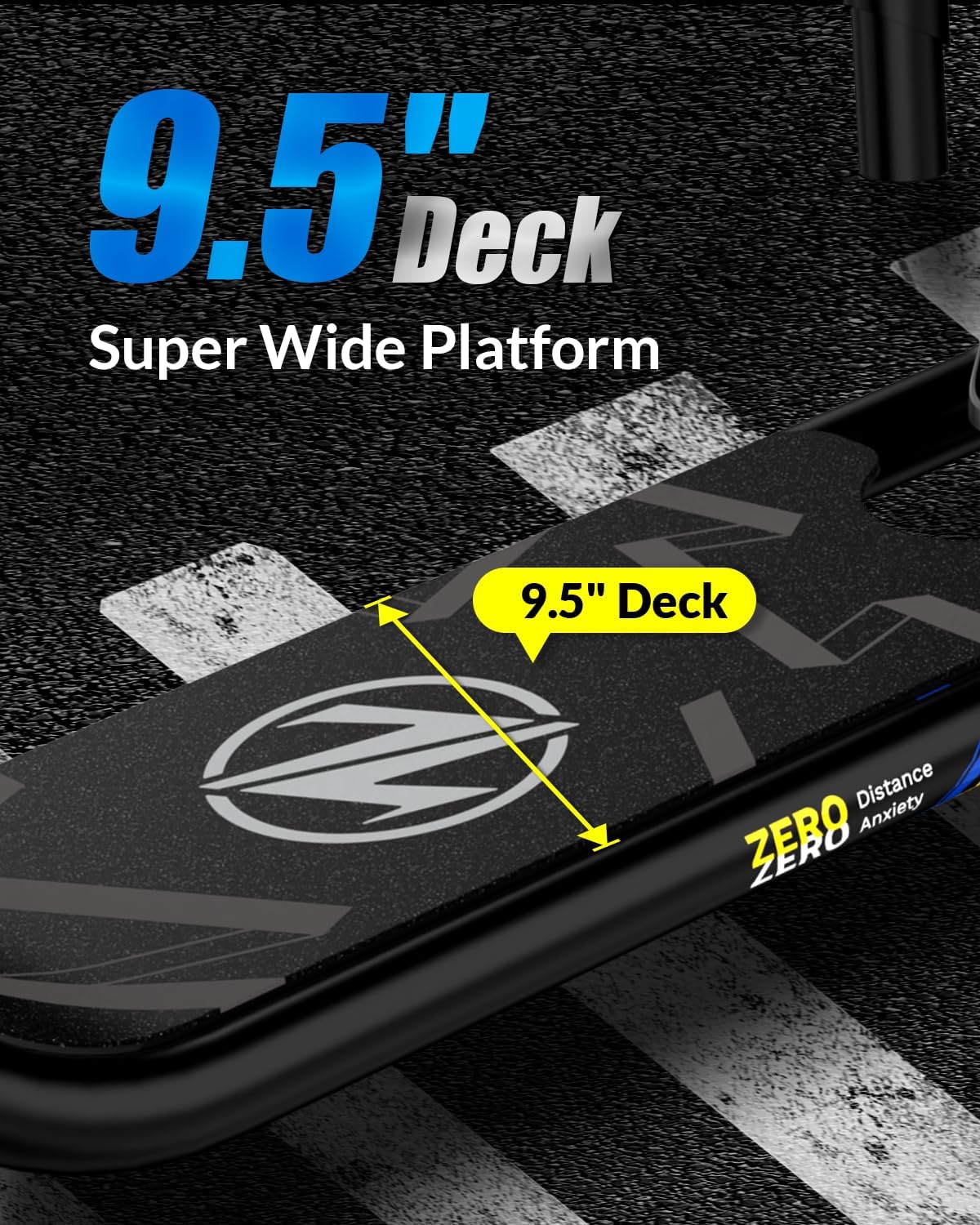 electric scooter with seat ZDZA 06 wide deck