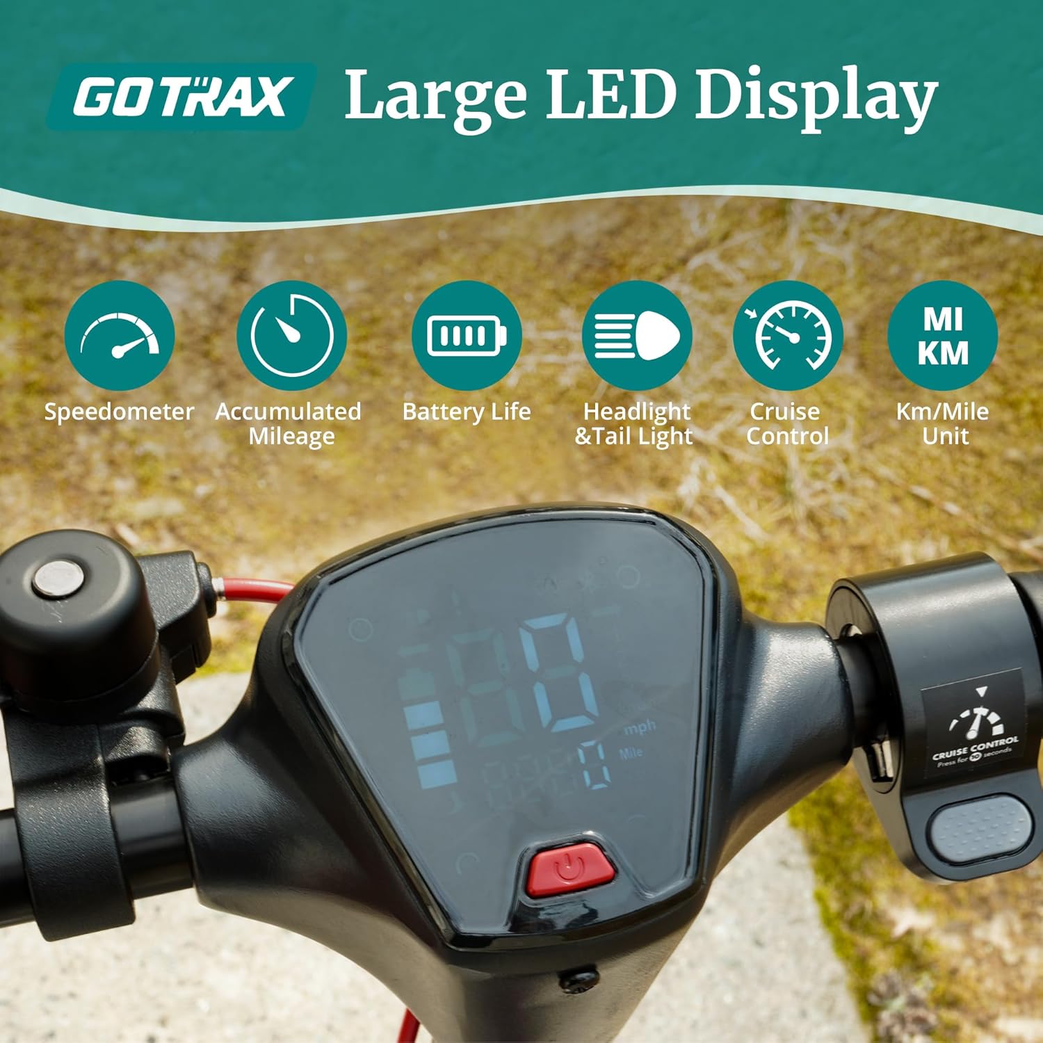 electric scooter Gotrax APEX XL large LED display