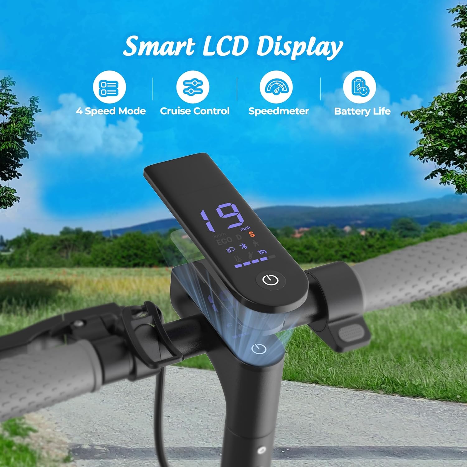 electric scooter Alloweek R1 LCD display