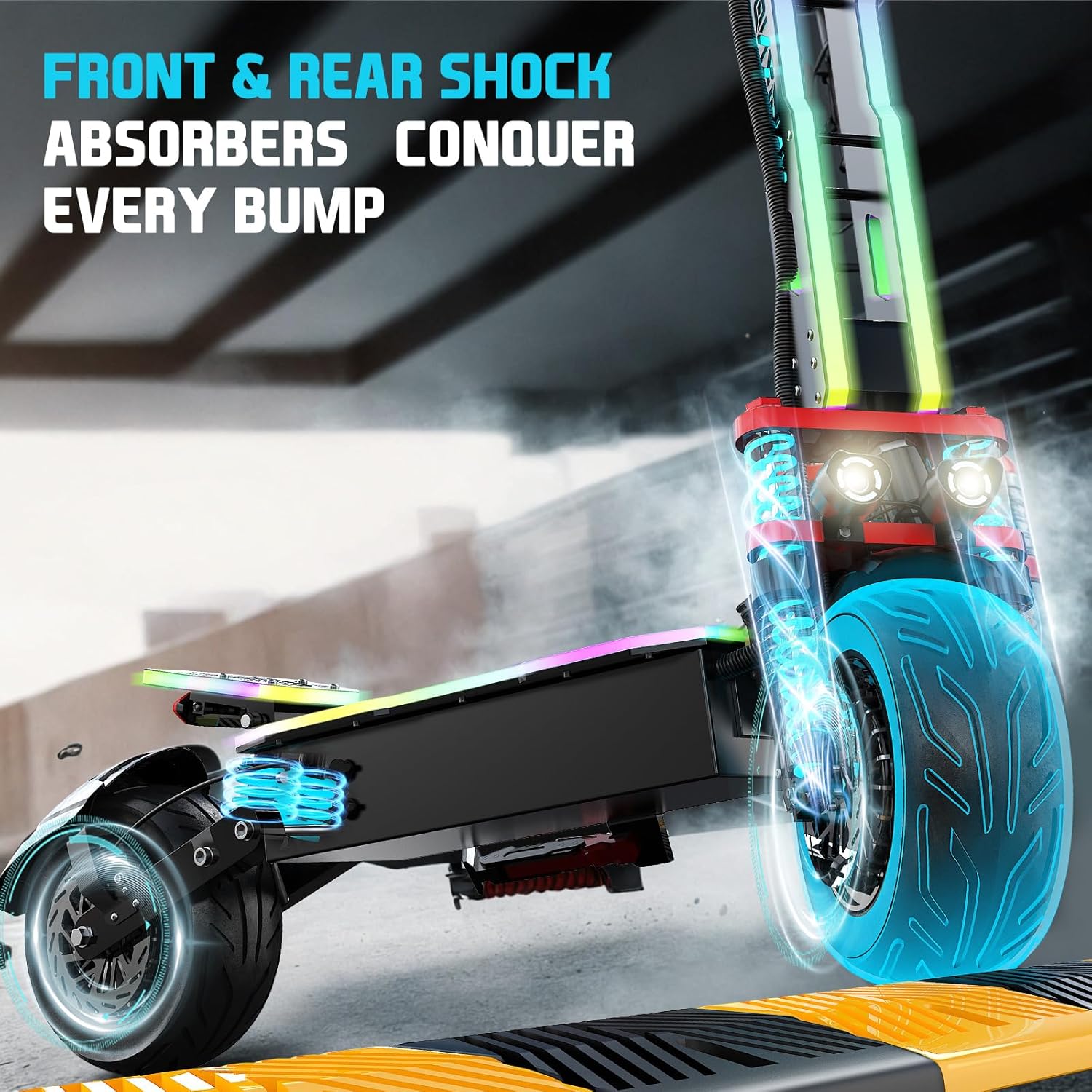 electric scooter ONECNA GT9 dual shock absorbers