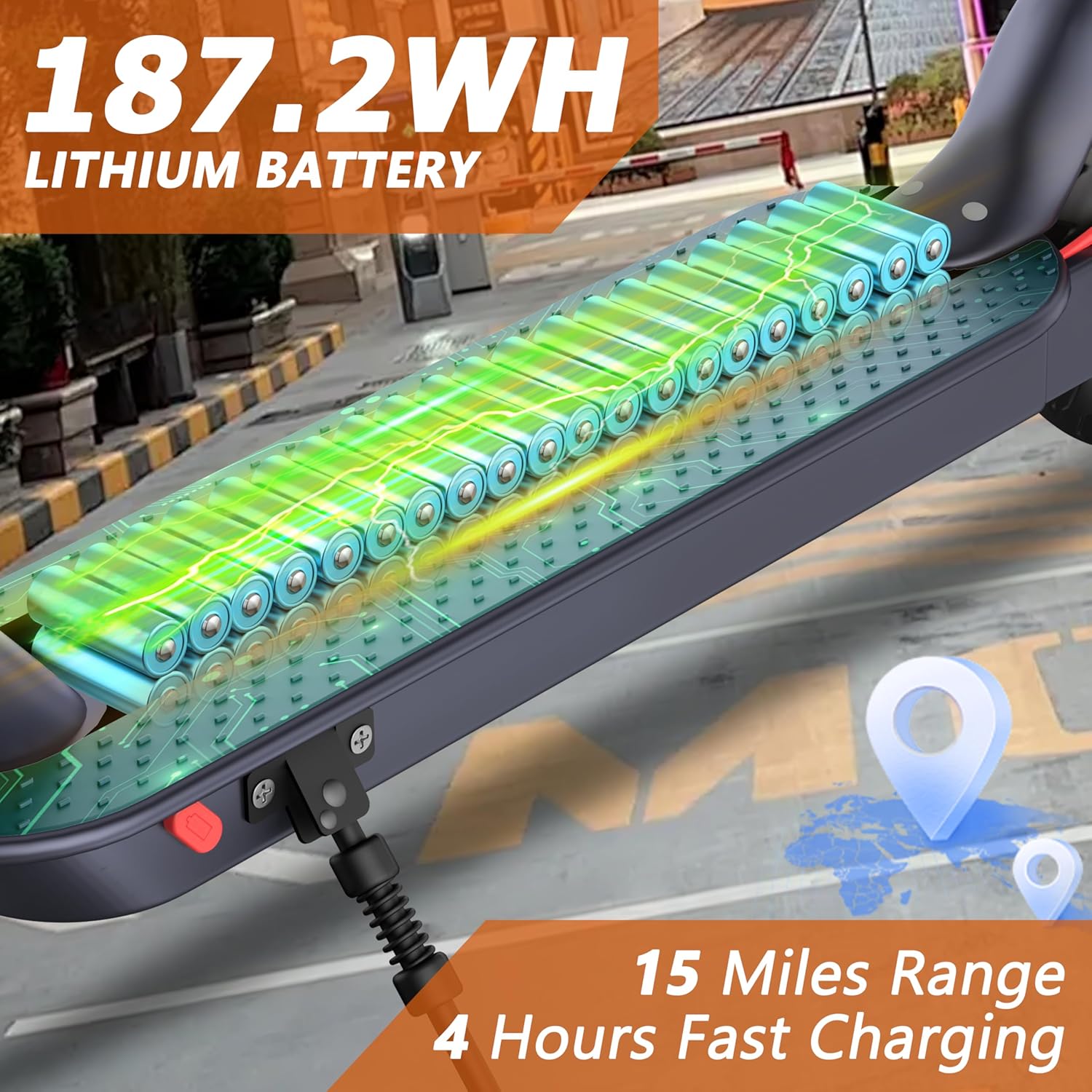 electric scooter Qlaway K078 187Wh lithium battery