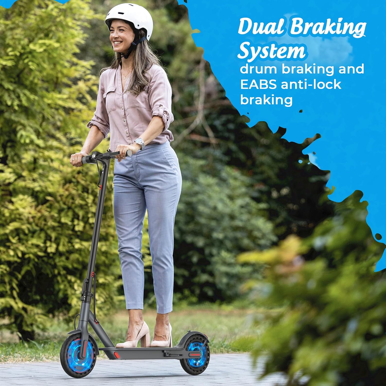 electric scooter Alloweek R1 dual braking system