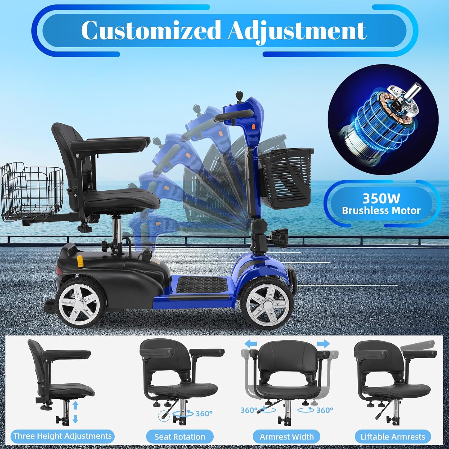 mobility scooter Ecomobi MS02 customize adjustment