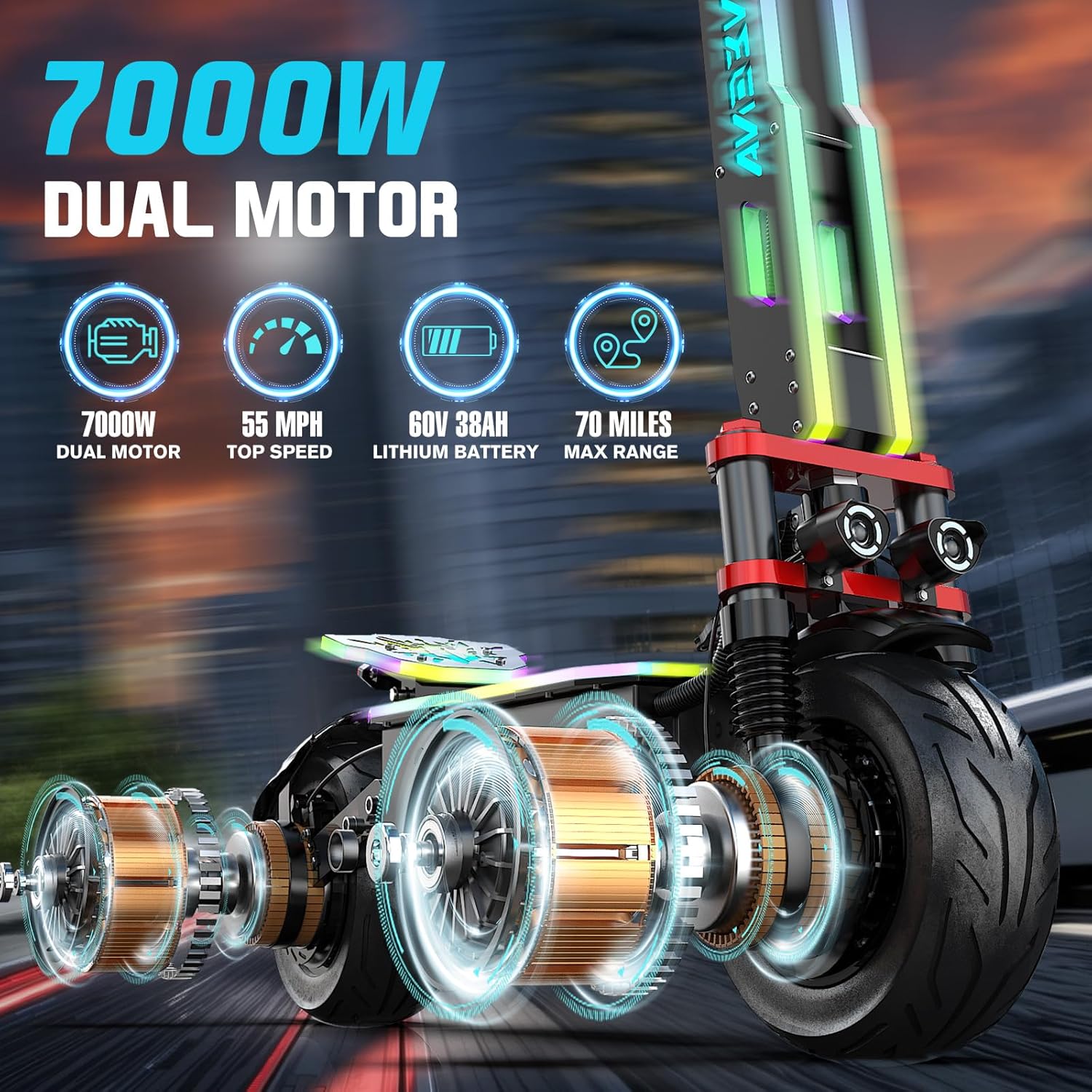 electric scooter ONECNA GT9 7000W motor