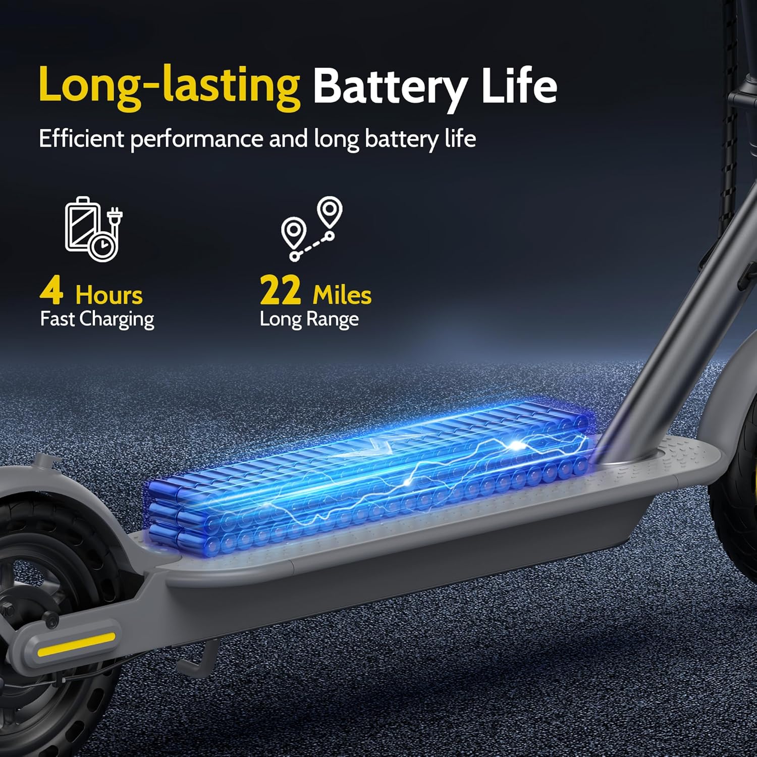 electric scooter NAVIC T5 long-lasting battery life