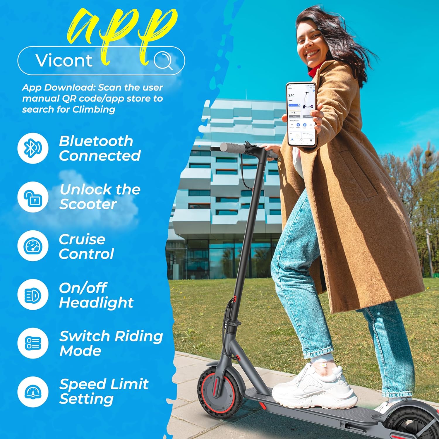 electric scooter Alloweek R1 app control