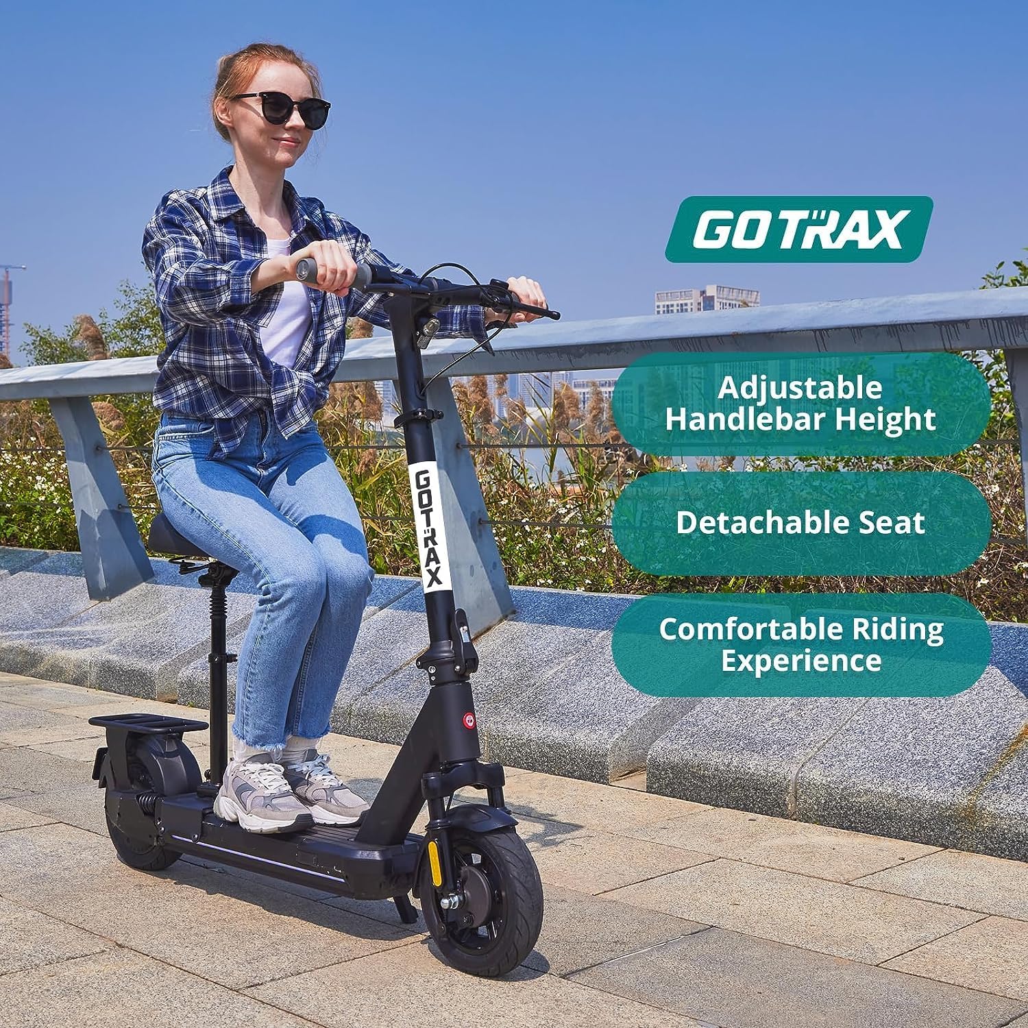 electric scooter with seat Gotrax Eclipse Ultra riding experience