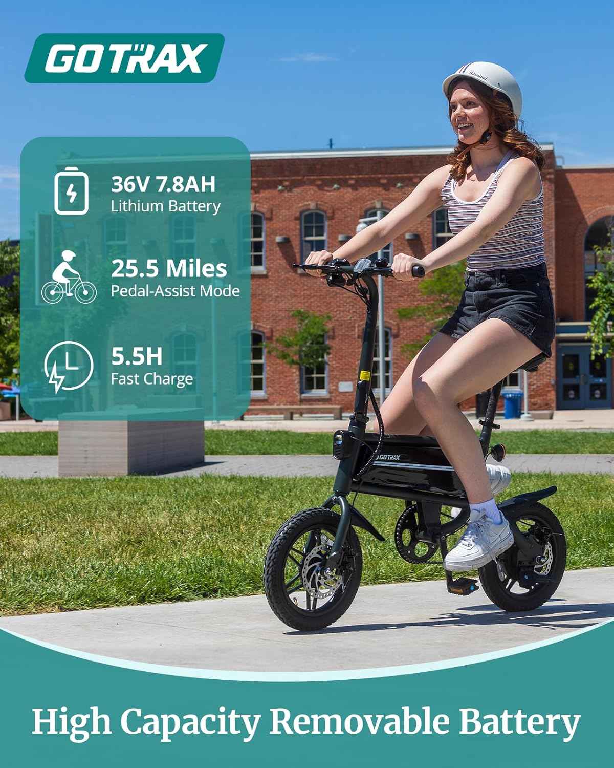 Gotrax Nano electric bike removable battery