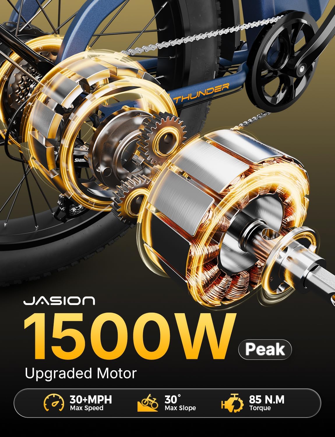 Jasion Thunder electric bike 1500W motor