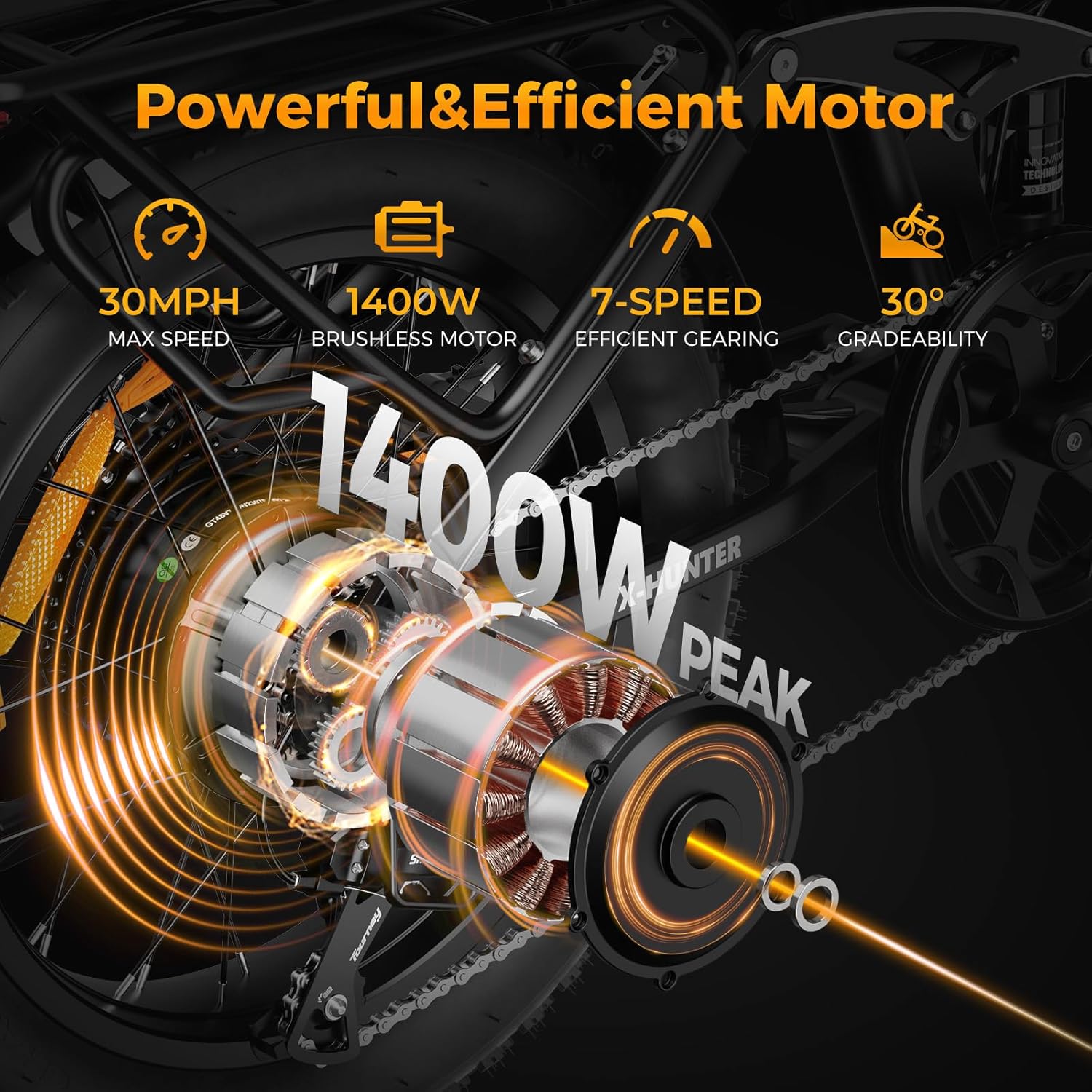 Jasion X-Hunter electric bike 1400W peal motor